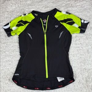 Pearl Izumi Pro Women's Black and Bright Yellow Cycling Jersey, Size Medium